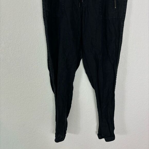 Athleta Black Cabo Linen Jogger Pants with Zipper Pockets - Picture 4 of 6